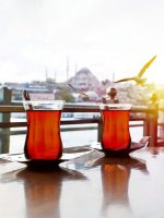 استکان کمرباریک خط دار برند لاو ترکیه  lav  کد 30020opt