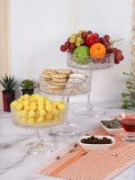 ظرف سرو پایه دار برند آلگرگلس alegreglass ترکیه طرح سلطنتی کدifd