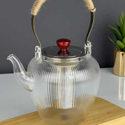 قوری پیرکس خطدار برند آجار acar ترکیه کد acr110