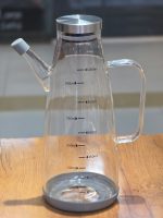 ظرف روغن پیرکس طرح هرمی درب استیل وارداتی - Image 4