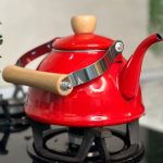کتری لعابی دسته بامبو حجم ۱.۵ لیتر وارداتی - Image 3