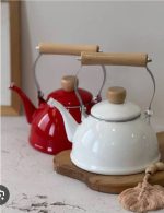 کتری لعابی دسته بامبو حجم ۱.۵ لیتر وارداتی - Image 4
