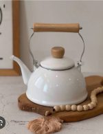 کتری لعابی دسته بامبو حجم ۱.۵ لیتر وارداتی - Image 5