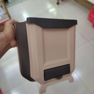 سطل زباله کابینتی تاشو وارداتی رنگ کرم کد 4455